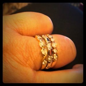 Three 14ct gold rings